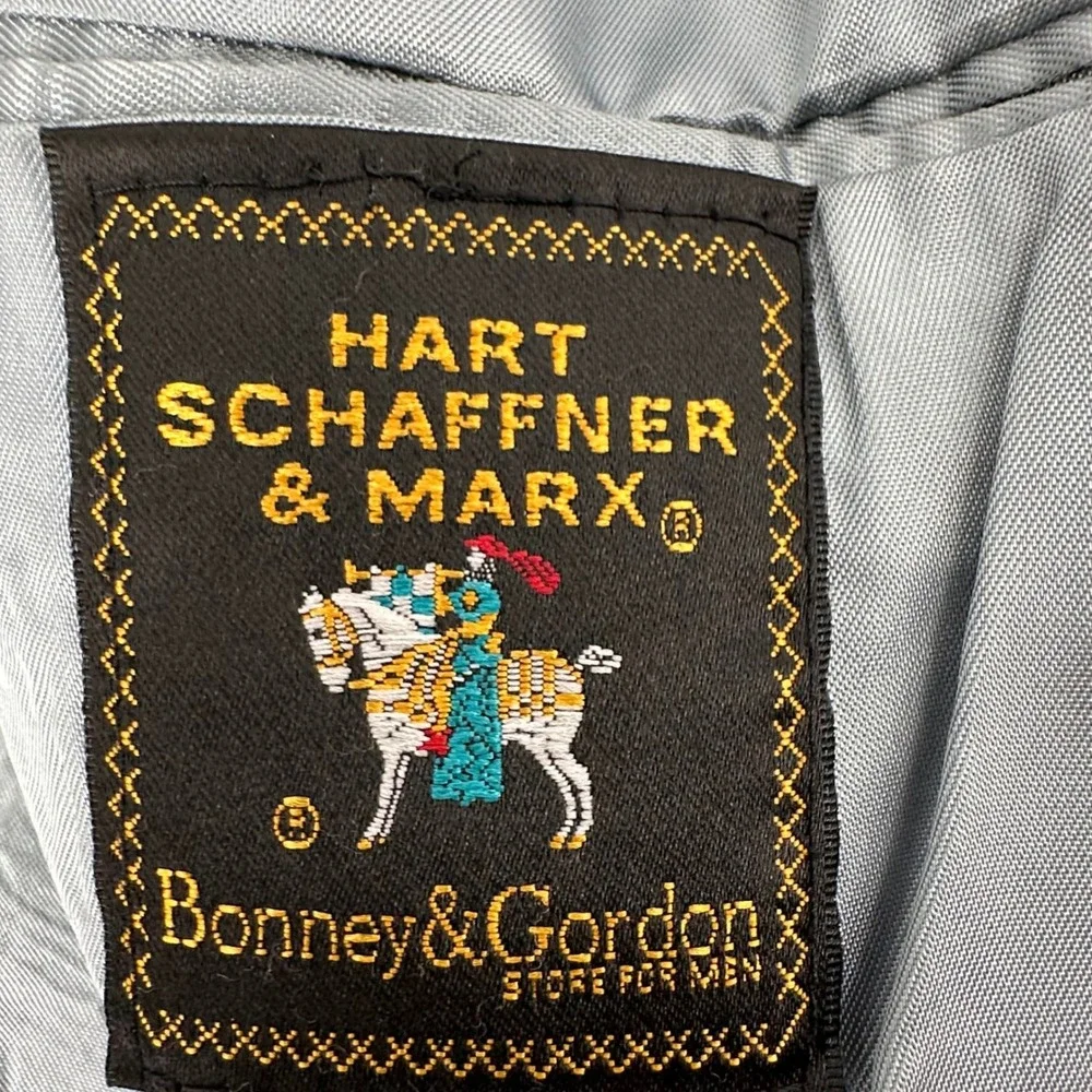 Hart Schaffner Marx Blazer Mens 42L Navy Blue‎ Gold Button Jack Nicklaus Preppy